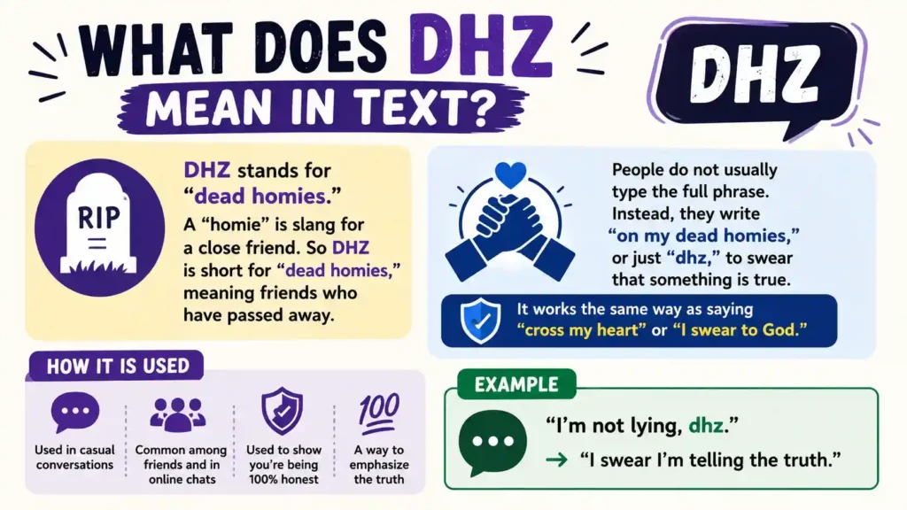 dhz meaning in text