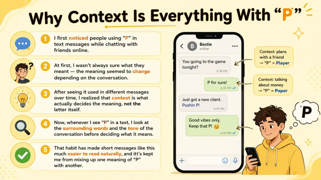 P Meaning in Text