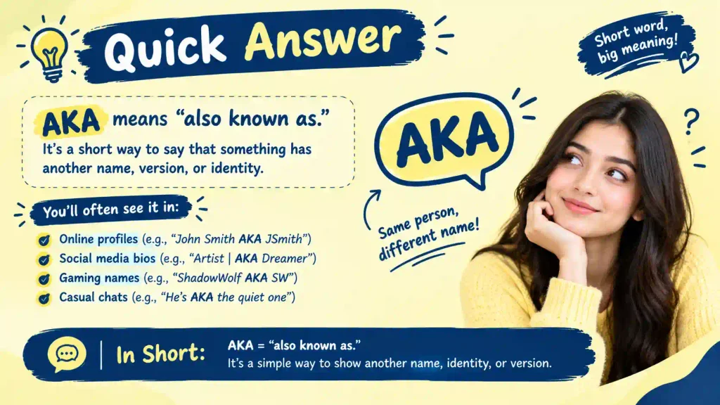 AKA Mean in Text