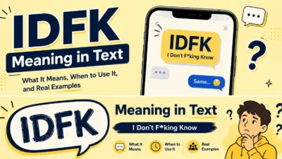 IDFK Meaning in Text