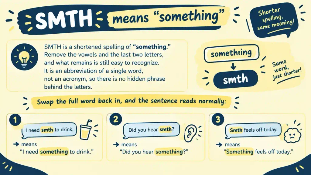 SMTH Meaning in Text