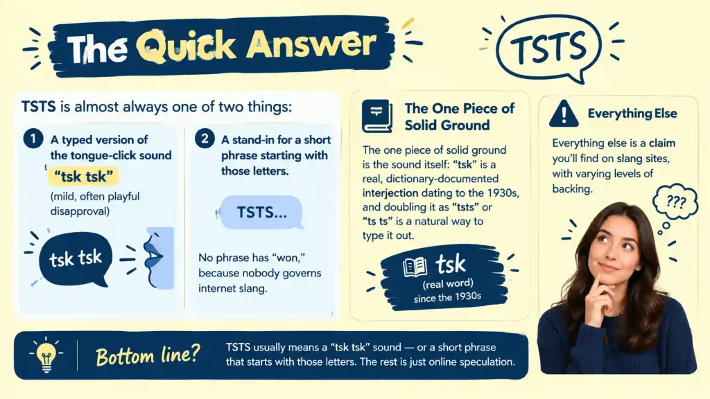 TSTS Meaning in Text